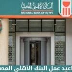 مواعيد عمل البنك الأهلي المصري