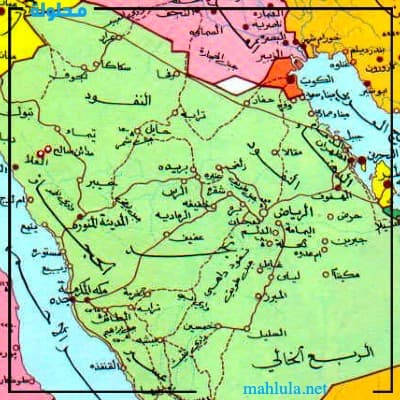 خريطة المدن السعودية